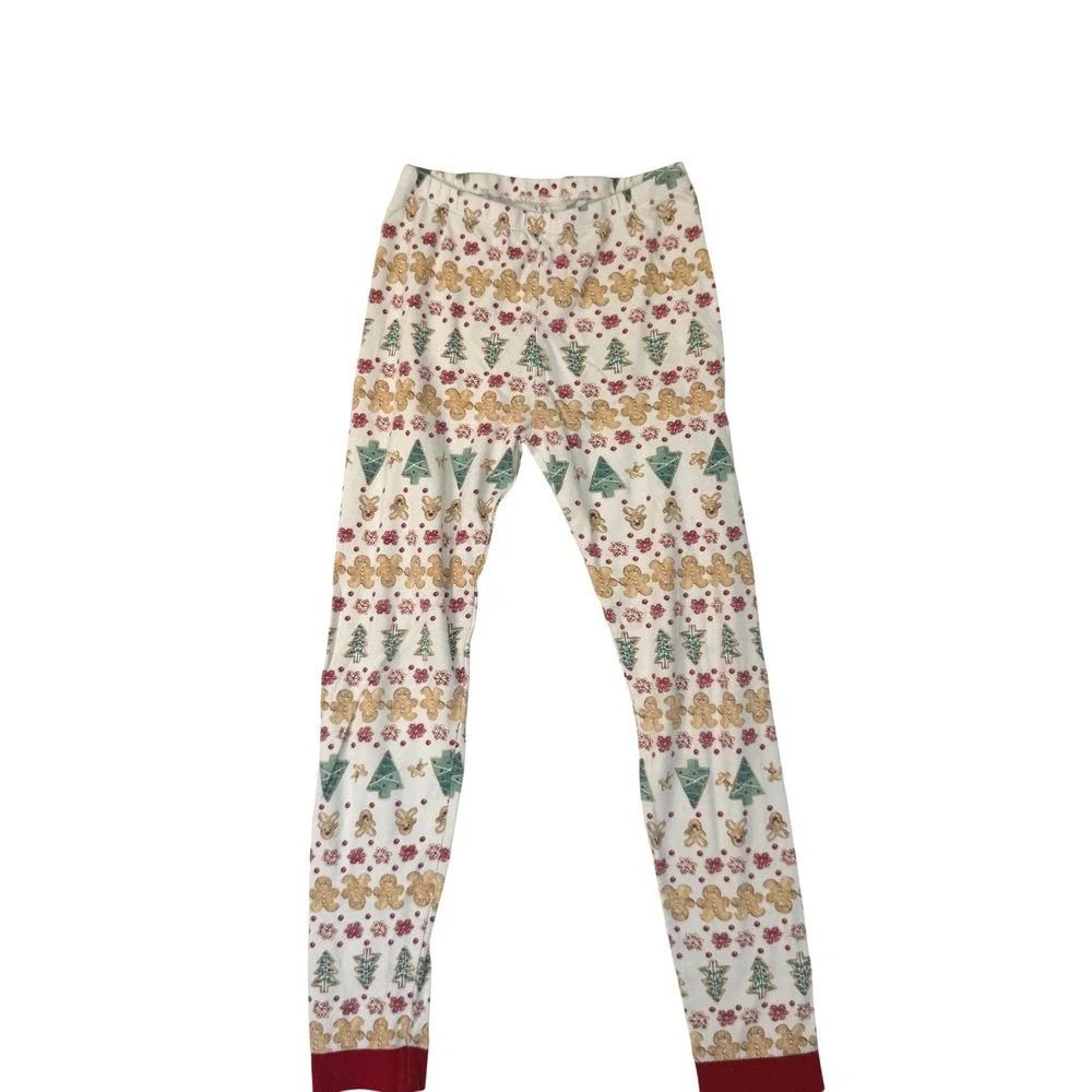 Burt's Bees Kids Organic Cotton Christmas Gingerbread Pajama Pants Size 10Y